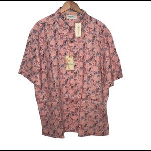 Roundtree & Yorke Caribbean silk blend pink shirt